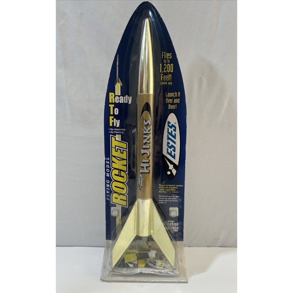 Estes Hi Jinks Flying Model Rocket Kit #1898 Gold RTF Model Rocket New Sealed